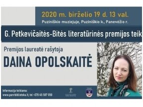 32-oji G. Petkevičaitės-Bitės premija skirta novelistei Dainai Opolskaitei